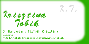 krisztina tobik business card